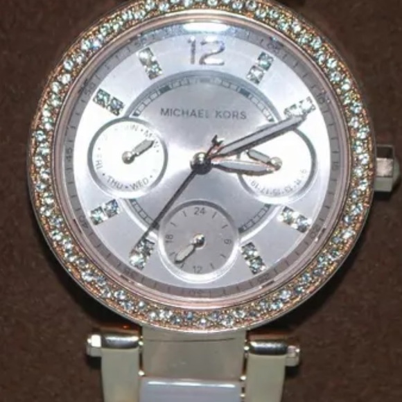 NEW MICHAEL KORS BLAIR ROSE GOLD Glitz Watch - Picture 2 of 4